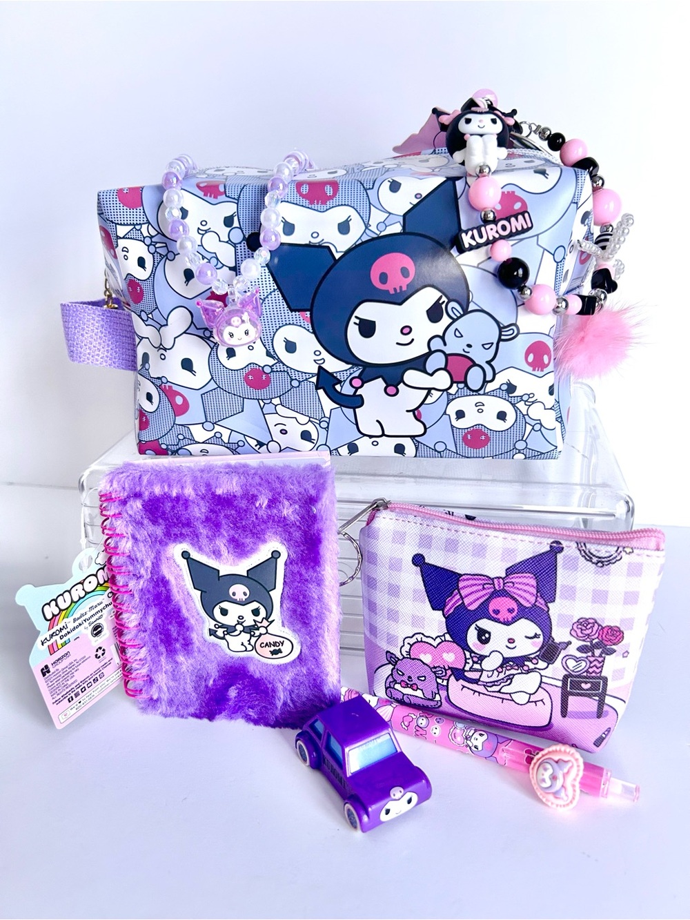 💜(KUR352) Kuromi Adorable 7-Piece Travel Pouch Bundle! - Picture 10 of 10